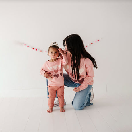 Babysprouts Clothing Hearts Drop Shoulder Sweatshirt