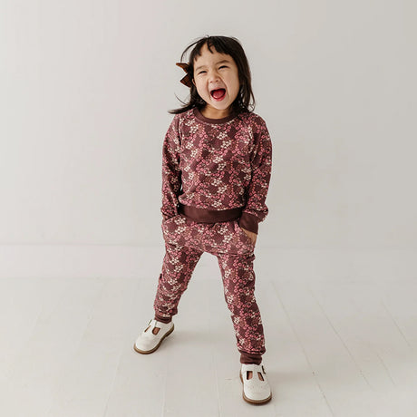 Babysprouts Cluster Garden Floral Girls Fleece Sweatpants