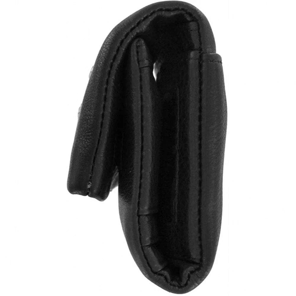 Black bicycle inner tube on a white background