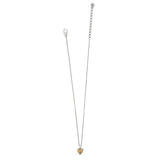 Necklace with a heart-shaped pendant on a white background