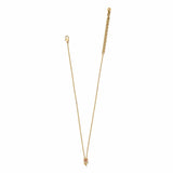 Gold necklace on a white background