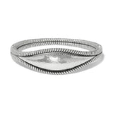 Silver bracelet on a white background