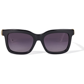 A pair of Brighton Ferrara sunglasses with black frames and polarized lenses.