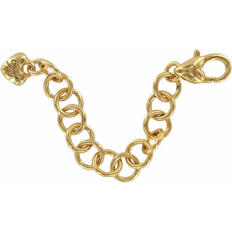 Gold chain bracelet on a white background