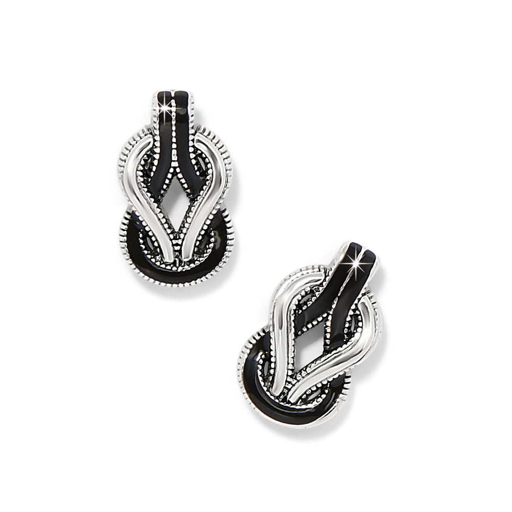 Brighton Interlok Harmony Black Post Earrings