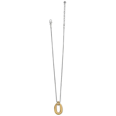 Necklace with a gold pendant on a white background