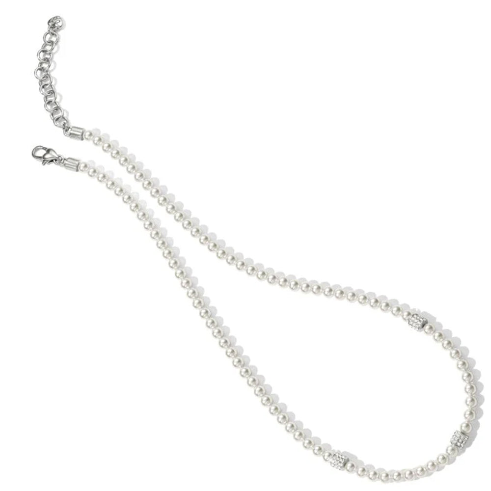 Silver chain necklace on a white background