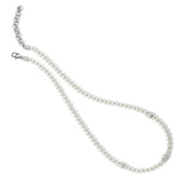 Silver chain necklace on a white background