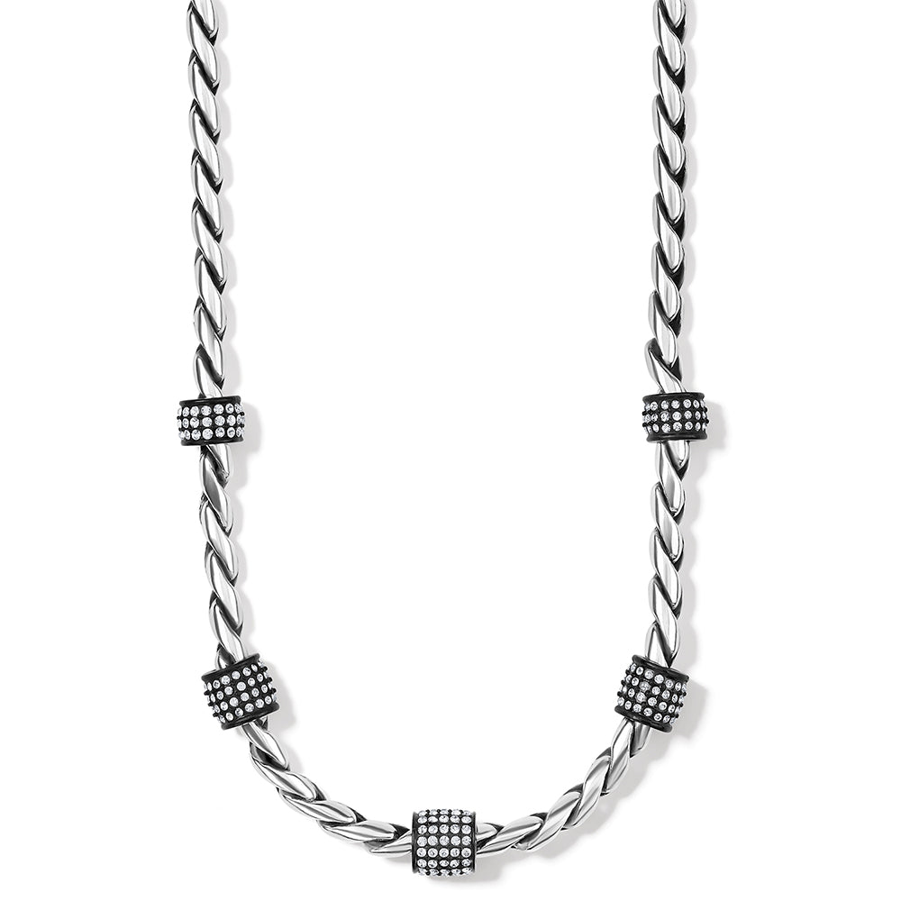 Brighton Meridian Petite Short Silver-Black Necklace