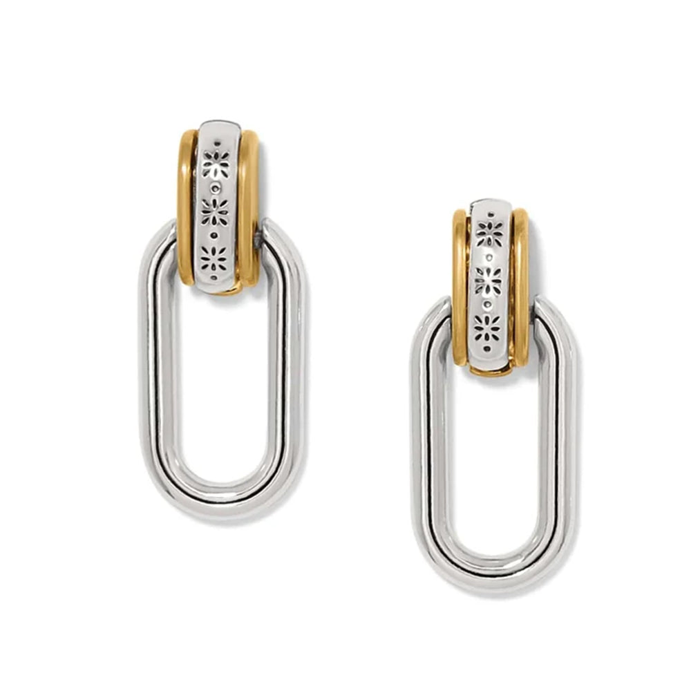 Brighton Mosaic 2 Tone Links Post Drop Earrings