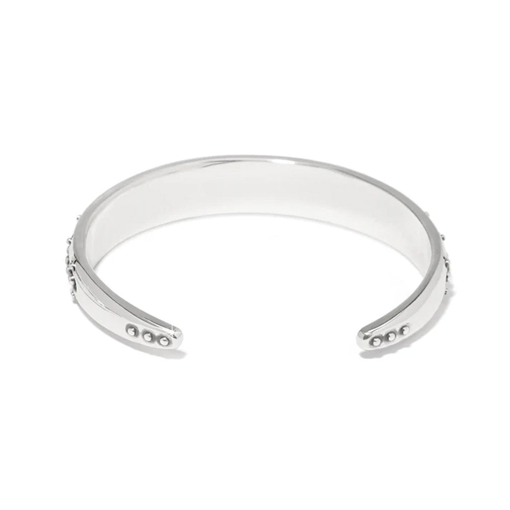 Silver bracelet on a white background