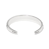 Silver bracelet on a white background