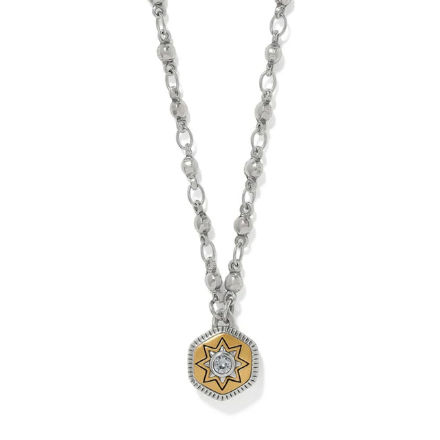 Necklace with a star-shaped pendant on a white background