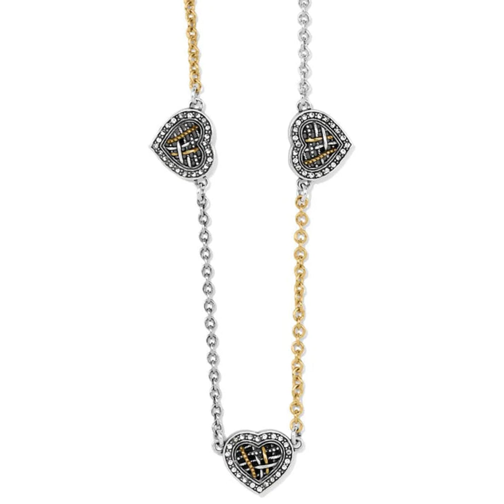 Brighton Neptune's Rings Woven Heart Station Necklace