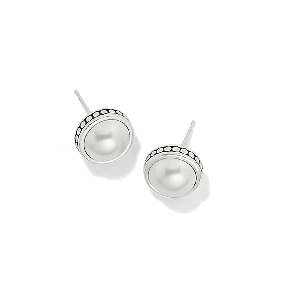 Brighton Pebble Dot Medali Pearl Post Earrings