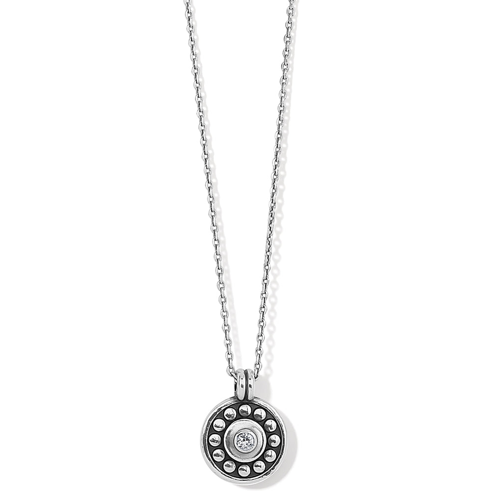 Brighton Pebble Dot Medali Petite Crystal Necklace