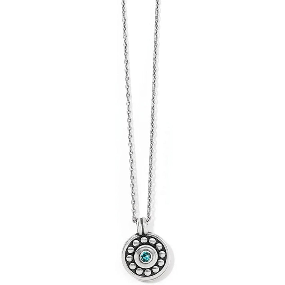 Brighton Pebble Dot Medali Petite Zircon Necklace