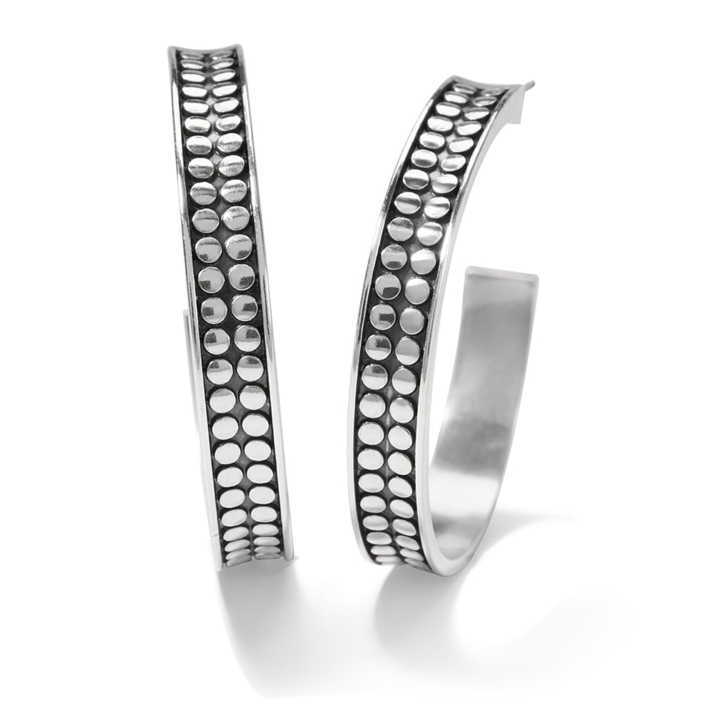 Brighton Pebble Dot Medium Hoops Earrings