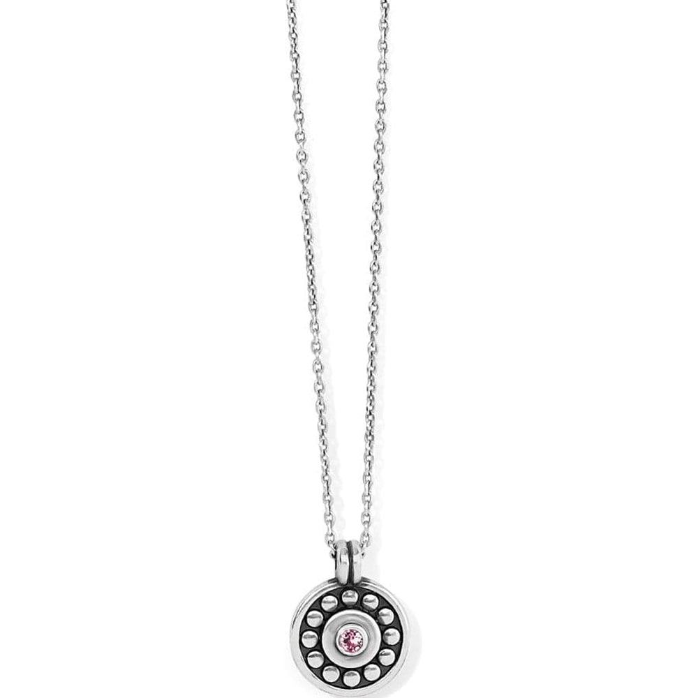 Brighton Pepple Dot Medali Petite Light Rose Necklace