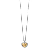 Necklace with a heart-shaped pendant on a white background
