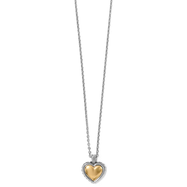 Necklace with a heart-shaped pendant on a white background