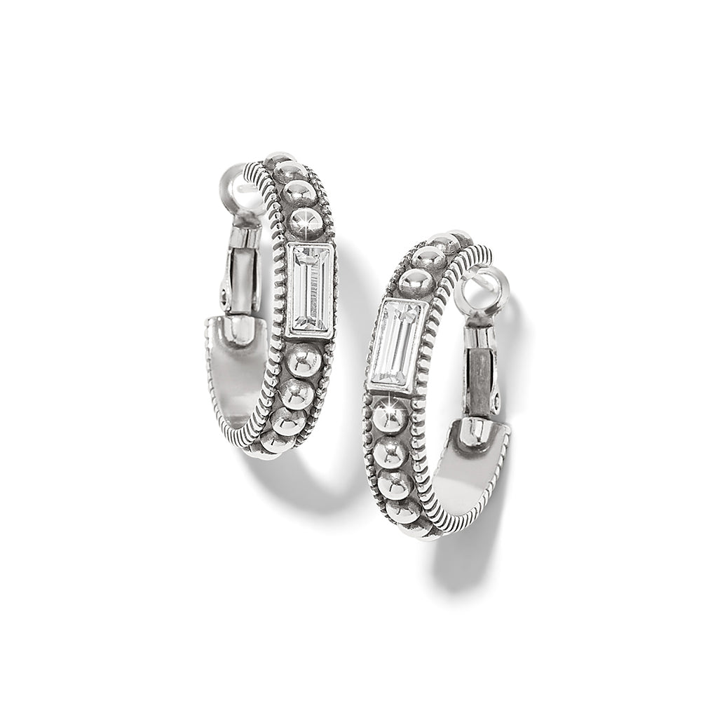 Brighton Pretty Tough Gem Crystal Hoop Earrings