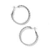 large silver hoop earrings