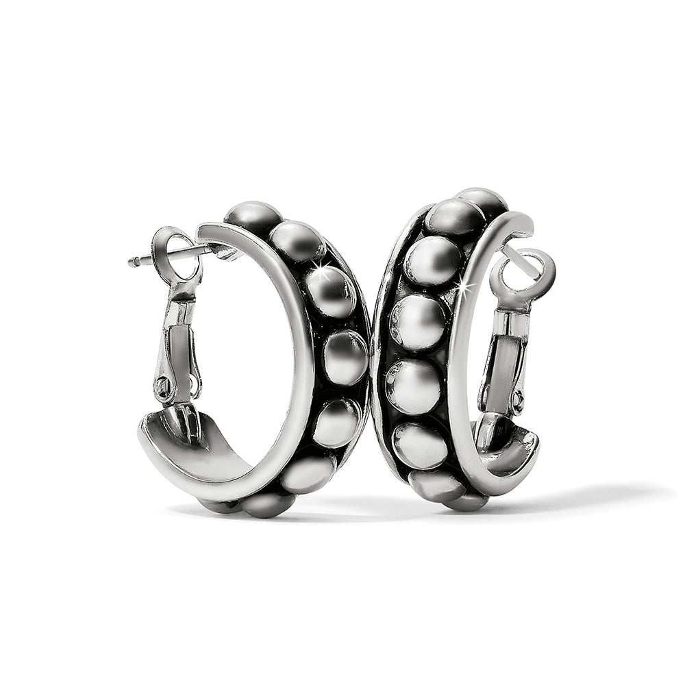 Brighton Pretty Tough Stud Medium Hoop Earrings
