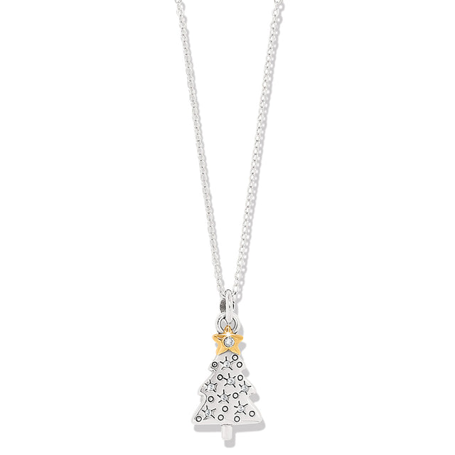 Silver necklace with a unique pendant on a white background
