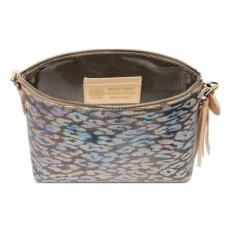 Small pouch with a patterned design on a white background