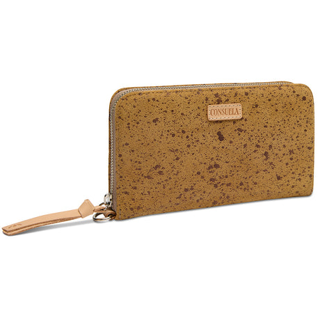 Cork wallet with a strap on a white background