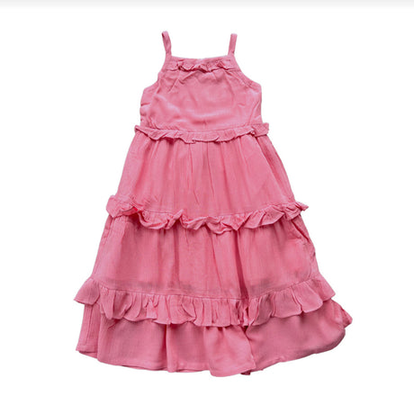 Little girls pink maxi dress