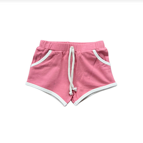 Kids pink shorts with white outline