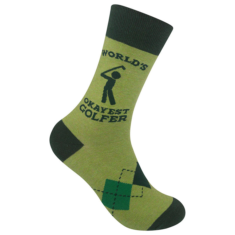 Worlds Okayest Golfer Socks