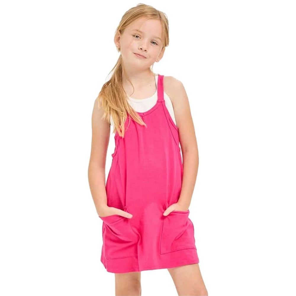 Good Girl Neon Pink Cotton Romper