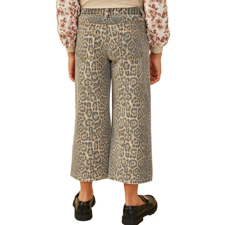 Hayden LA Washed Leopard Print Denim Jean