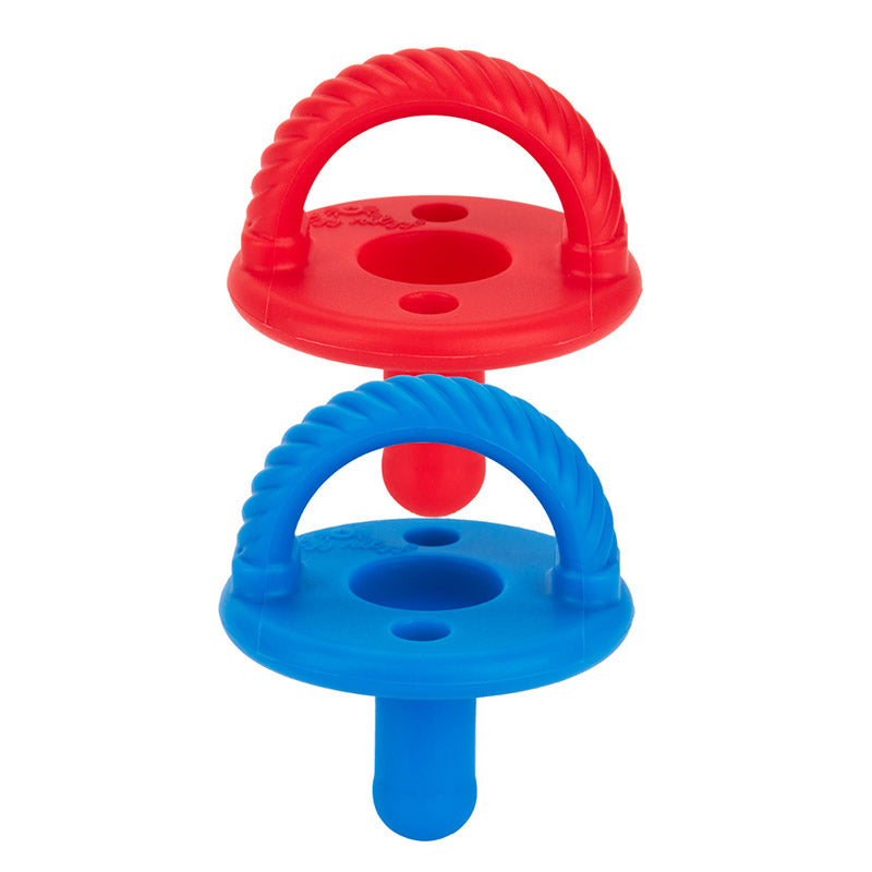 Itzy Ritzy Sweetie Soother™ Hero Red and Hero Blue Cables Pacifier