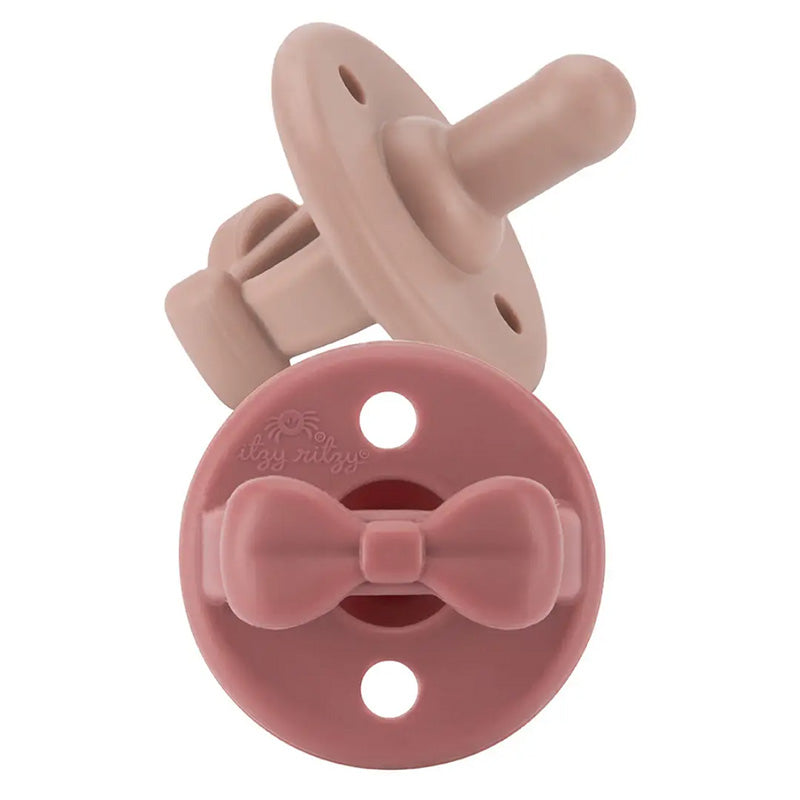 Itzy Ritzy Sweetie Soothers Clay Rosewood Bows Pacifiers