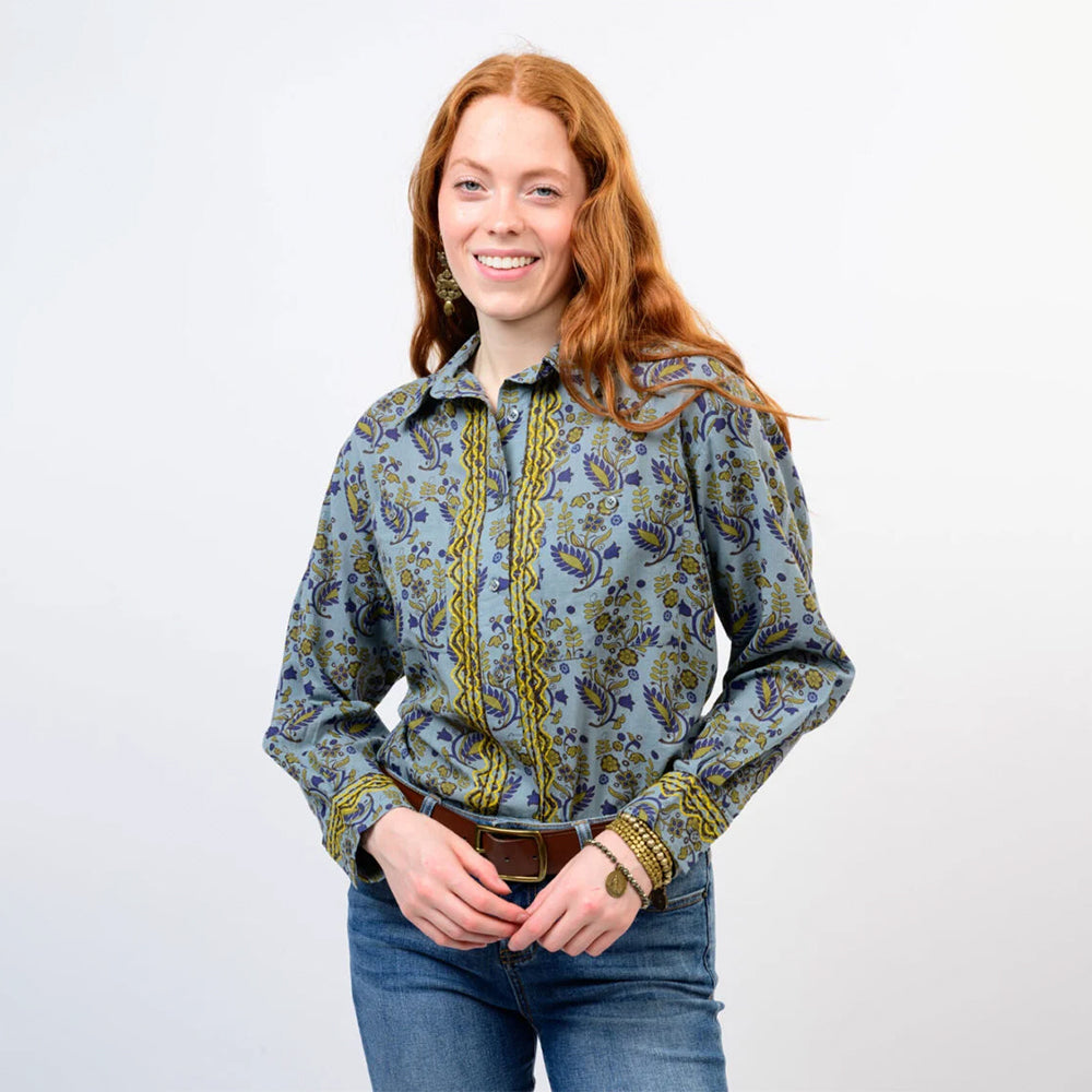 Ivy Jane Blue Santiago Top
