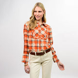 Ivy Jane Orange Shirt with Bib and Frills