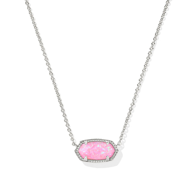 Carnation Opal with short silver chain
