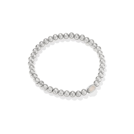Silver iridescent stretchy bracelet