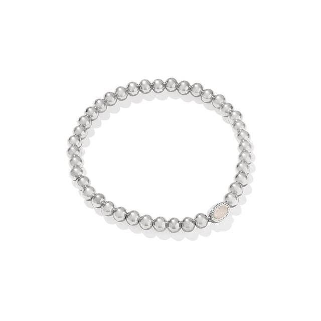 Silver iridescent stretchy bracelet