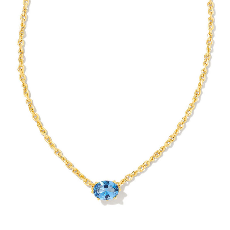 Kendra Scott Cailin Pendant Necklace Gold Blue Violet Crystal