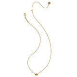 Gold necklace on a white background