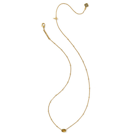 Gold necklace on a white background