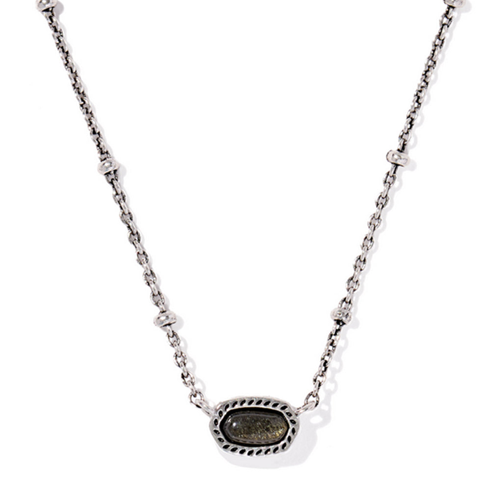 Necklace with a pendant on a white background