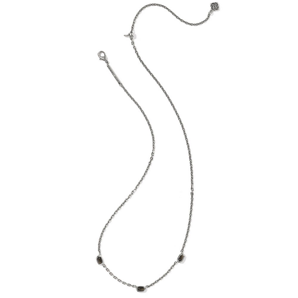 Necklace with small beads on a white background