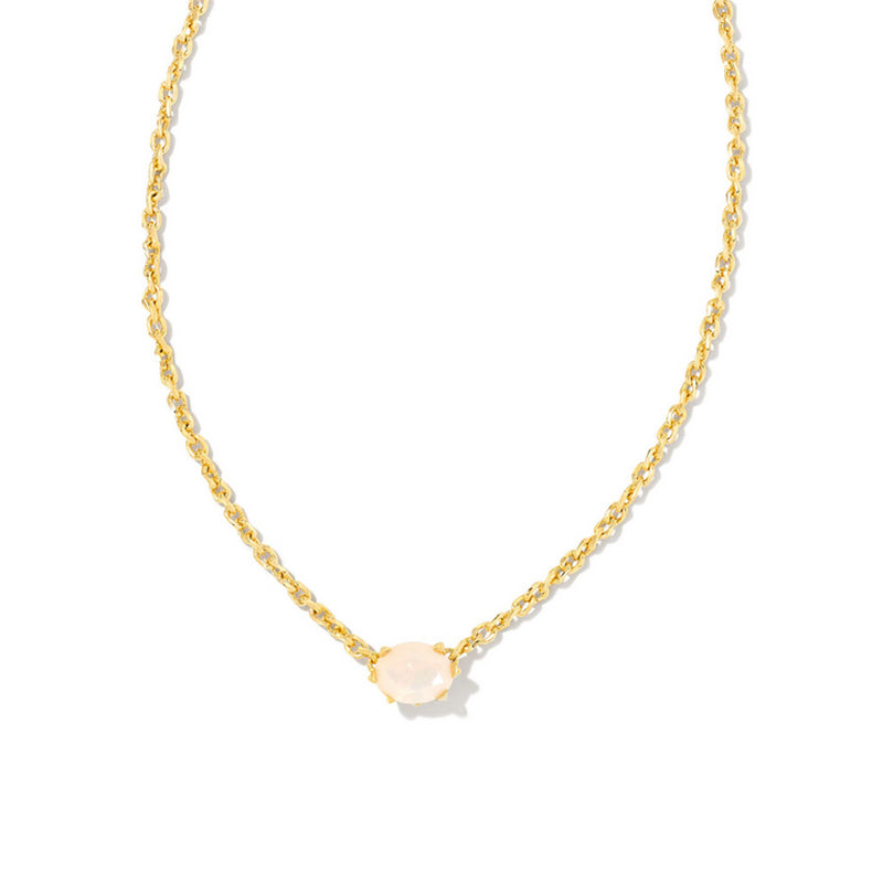 Kendra Scott Cailin Pendant Necklace Gold Champagne Opal Crystal