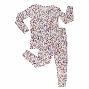  floral pajama set against a white background